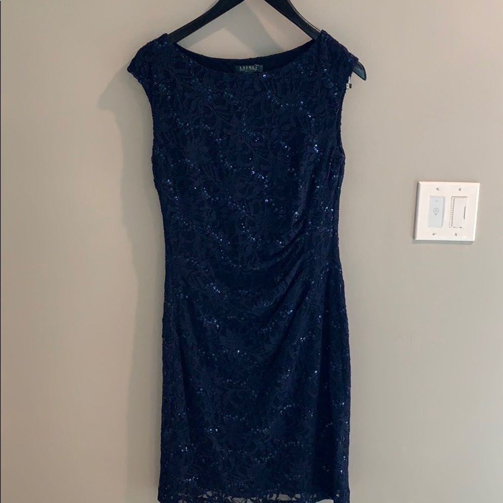 Blue Sequin Ralph Lauren Dress